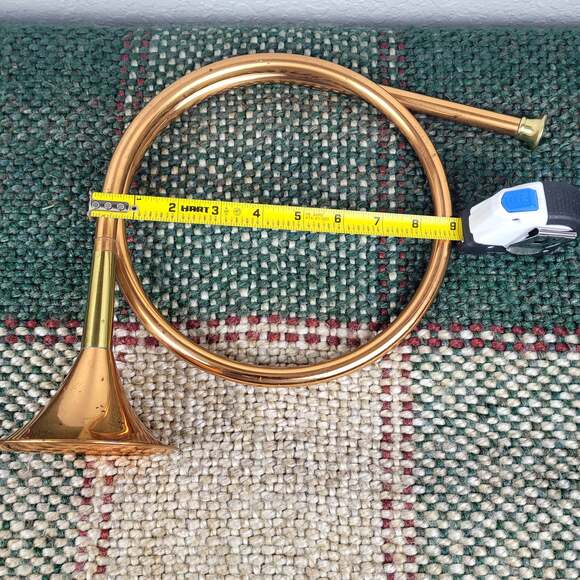 Vintage Copper and Brass Hunting Horn - Picture 4 of 5